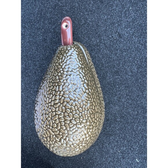 NWB Vintage Ceramic Green Avocado Guacamole Salsa Serving Bowl With Lid Spoon - Picture 3 of 3